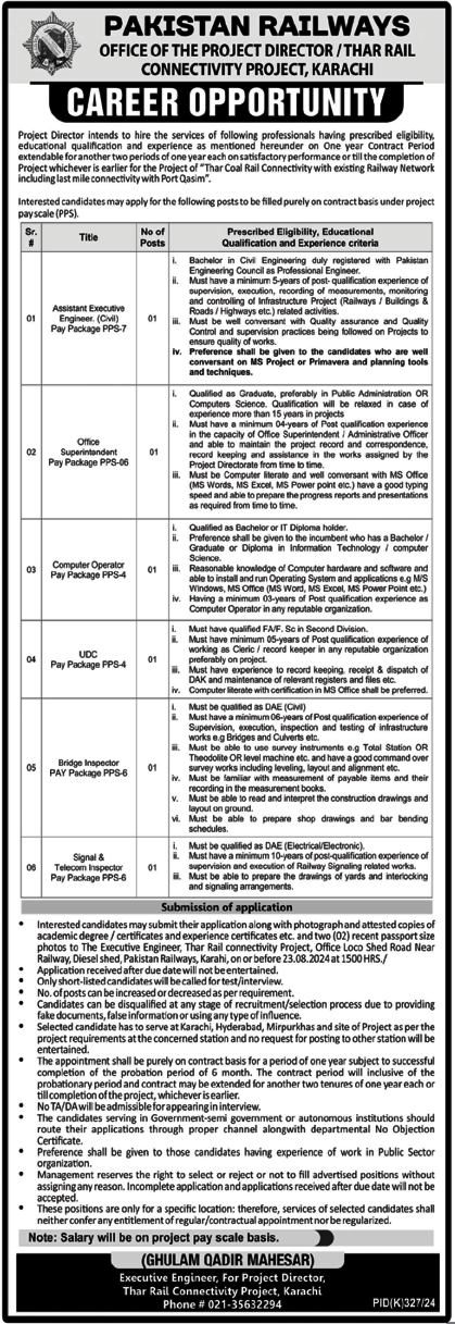 Pakistan Railways Jobs In Karachi 2024 Detail