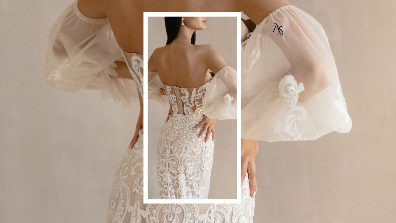 Lillian Bridal Dress Featuring Detachable Train